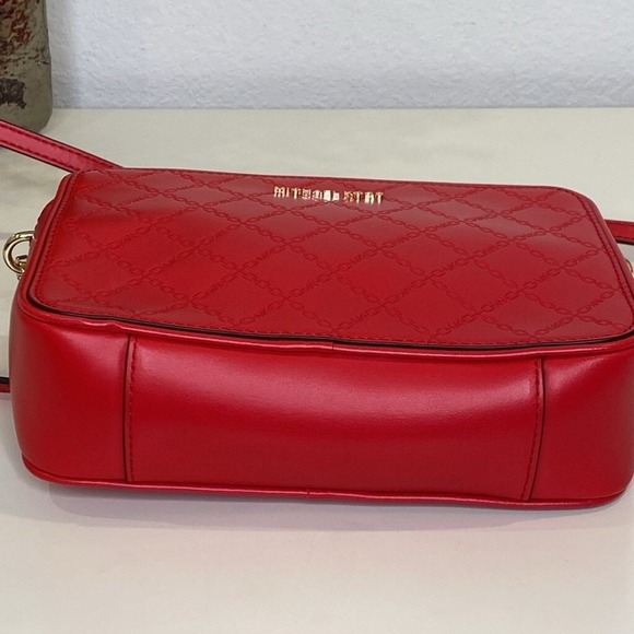 Michael Kors Crossbody Camera‎ Bag Leather Bright Red Gold Chain - Picture 5 of 16